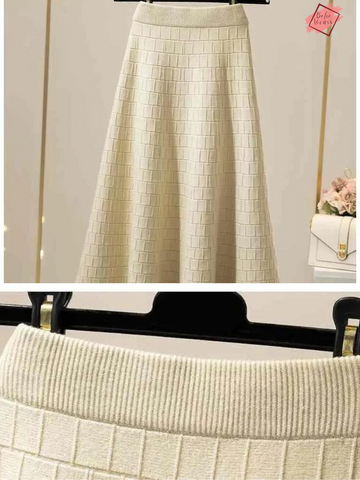 Elevate Your 2025 Autumn/Winter Fashion with Our Knitted Skirt