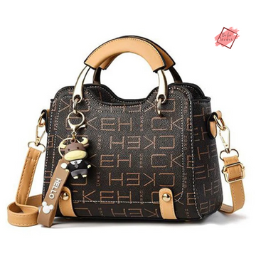 Luxury Leather Monogram Shoulder Bag – Versatile Designer Handbag for Women