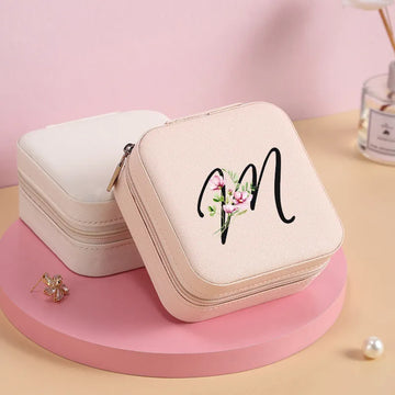 Reise-Schmuckkästchen, personalisierte Brief-Schmuckschatulle, personalisierte Geschenke für Sie, Leder-Schmuckkästchen, Brautjungfern-Geschenk, Geschenk für Mama