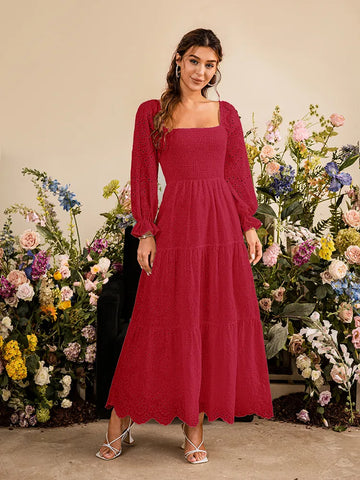 Women Lace Cotton Dress , Bohemian Dress , Summer Wedding Dress