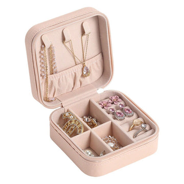 Organisateur de bijoux affichage voyage étui à bijoux boîtes voyage Portable boîte à bijoux en cuir organisateur de stockage porte-boucle d'oreille