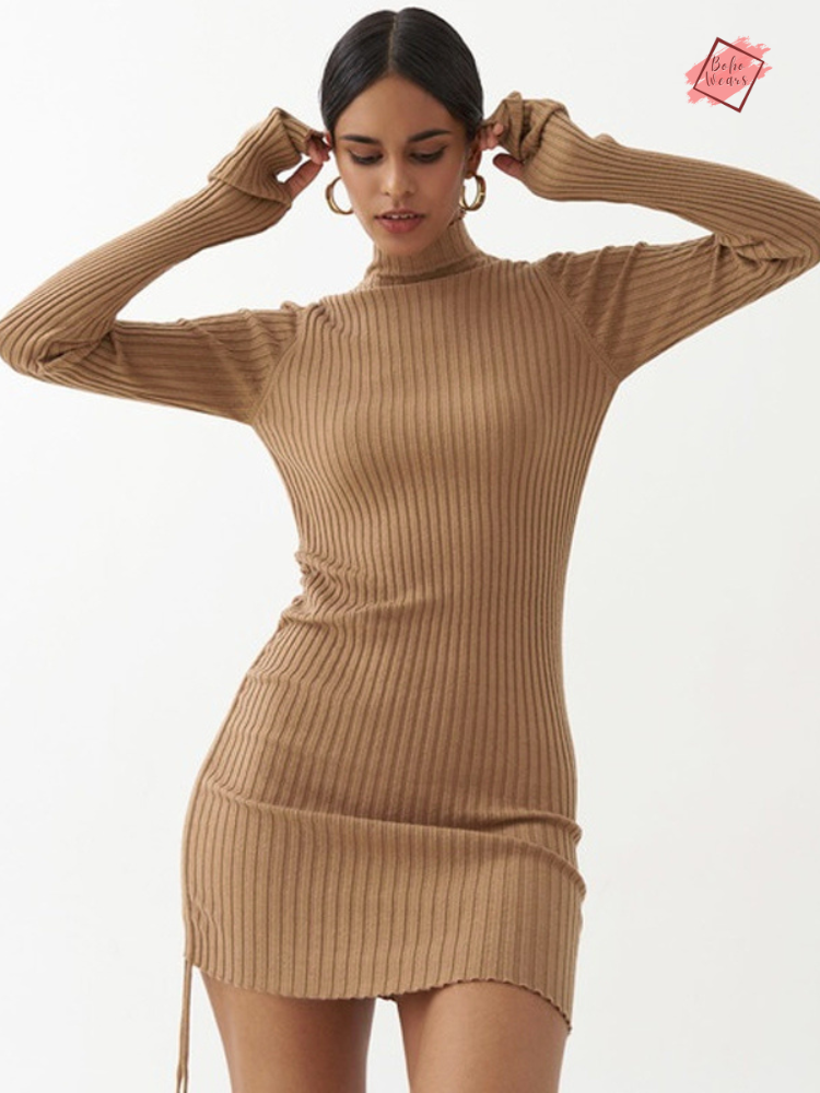 Chic & Comfy: BohoWears O-Neck Sweater Dress for Winter