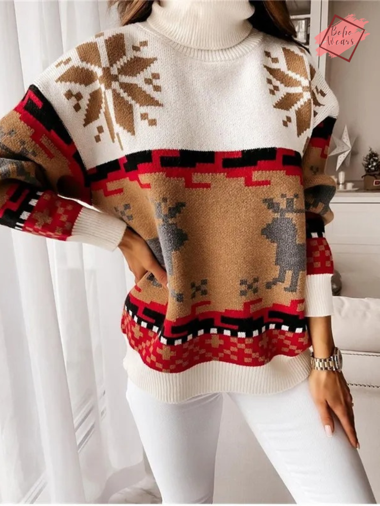 Cozy Christmas Pullover Sweater for Women