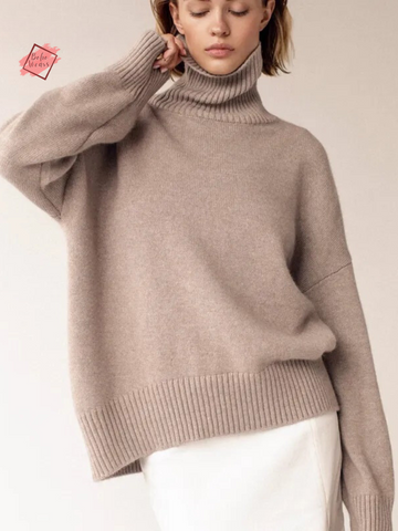 Chic Turtle Neck Sweater for Women - Elevate Your Winter Wardrobe with Soft and Warm Knit Pullover