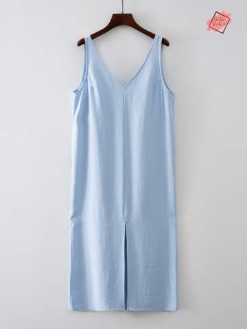 🌟 BohoWears V-Neck Sleeveless Split Tank Dress—Your Ultimate Summer Fashion Statement! 🌟