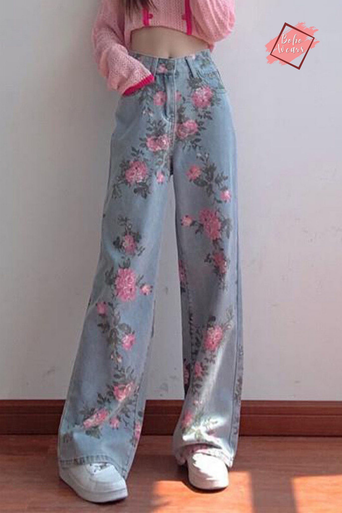 Women's Flower Jeans - The Perfect Blend of Style and Comfort