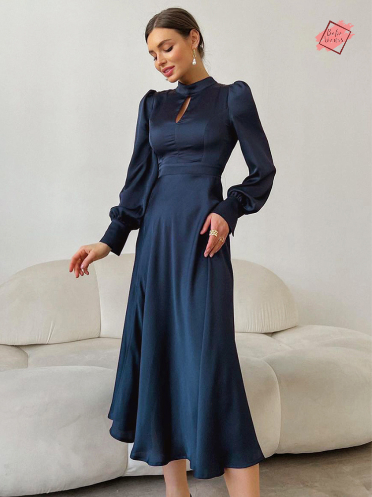 Elevate Your Style with Our Elegant Navy Evening Dress