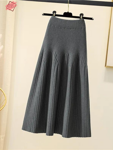 Cozy Knitted Wool Skirt for Women by BohoWears