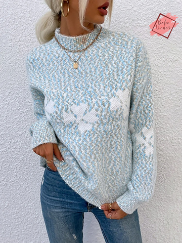 Christmas Turtleneck Women's Sweater - Cozy Winter Fashion