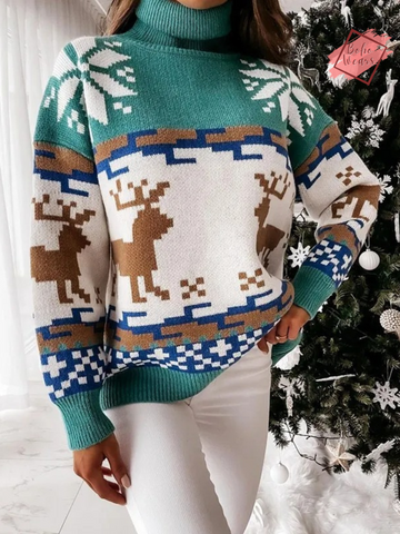 Cozy Christmas Pullover Sweater for Women