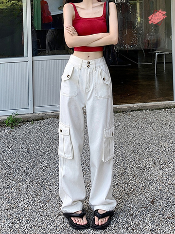 Get Ready for Spring: Women's High Waist Cargo Pants by BohoWears