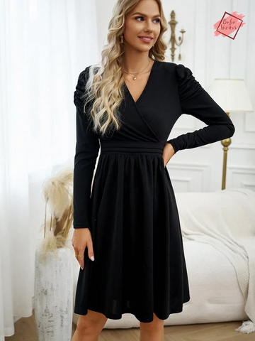 Elegant and Casual Autumn/Winter Midi Dress for Women