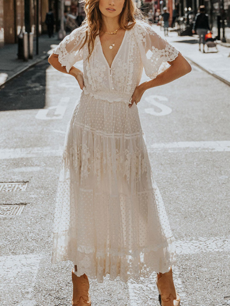 Elegant Women's Boho Wedding Maxi Dresses | Affordable & Sustainable Bridal Wear