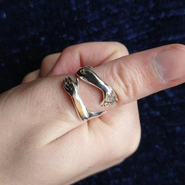 Adjustable Hands Hug Ring For Women & Men